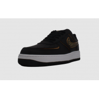 Кроссовки Nike Air Force 1 черные с золотым
